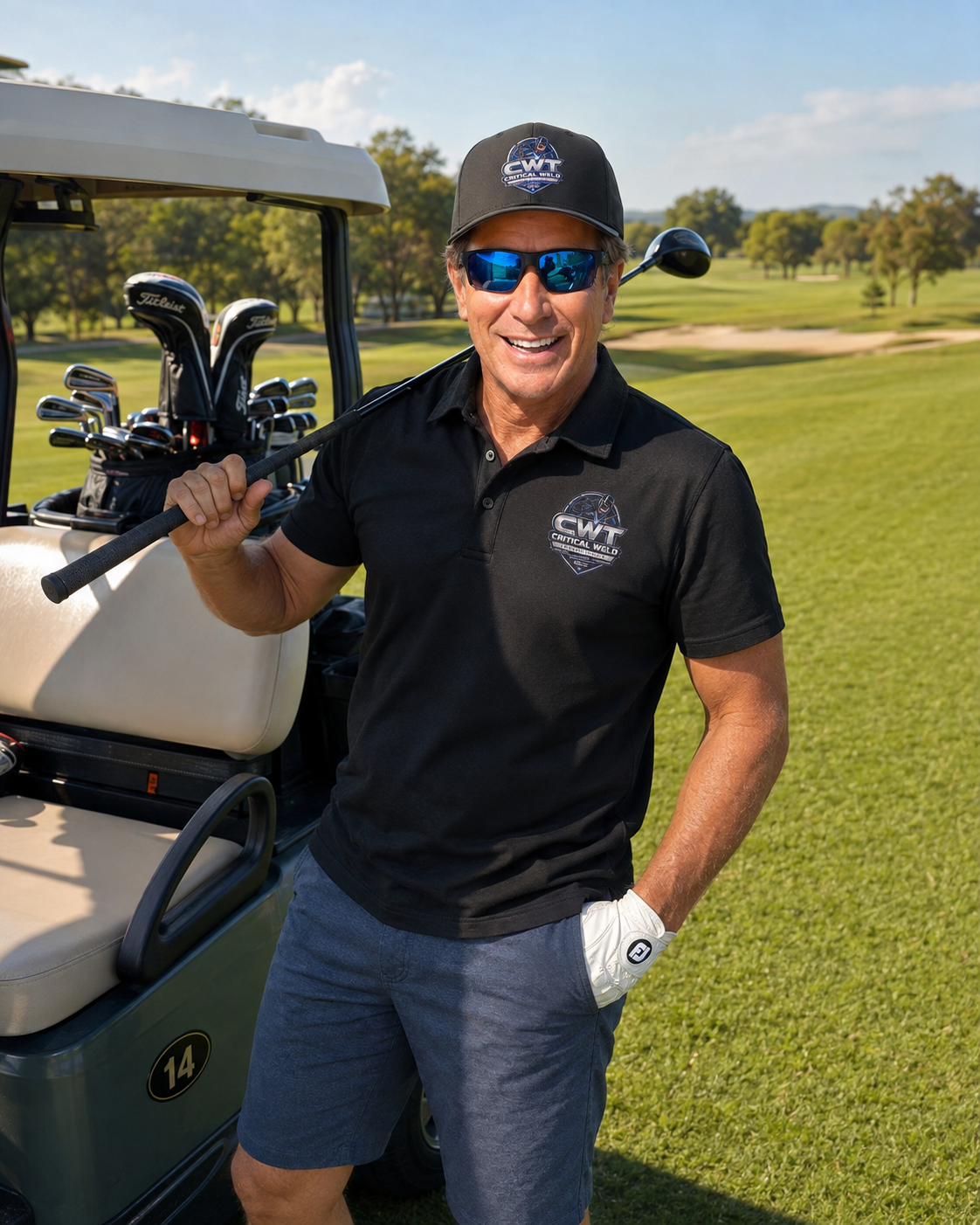 Critical Weld Technologies owner golfing